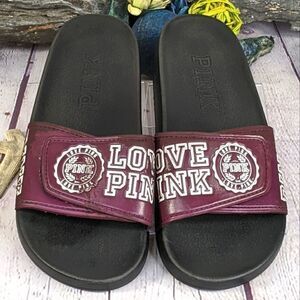 Victoria's Secret PINK Adjustable Crossover Comfort Slide Sandals Shoes